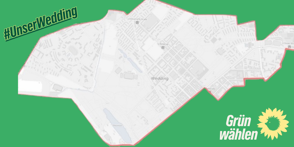 Die Karte zeigt Wahlkreis 5, den Wahlkreis im Wedding, in dem Alexandra Bendzko kandidiert.
